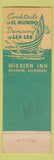 Matchbook Cover - Mission Inn Riverside CA