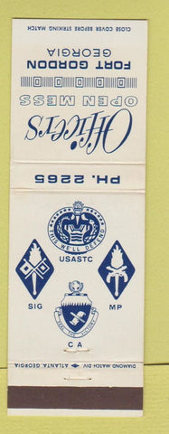 Matchbook Cover - Officers Open Mess Fort Gordon GA