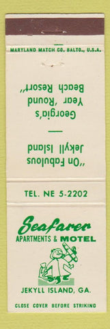 Matchbook Cover - Seafarer Apartments & Motel Jekyll Island GA