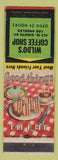 Matchbook Cover - Wildo's Coffee Shop Los Angeles CA