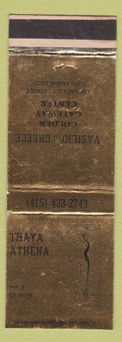 Matchbook Cover - Thaya Athena Hair Salon San Francisco CA WEAR