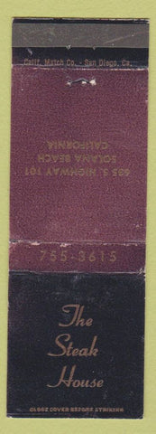 Matchbook Cover - The Steak House Solana Beach CA WEAR