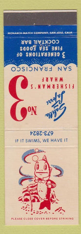 Matchbook Cover - Sabella and La Torre #3 San Francisco CA