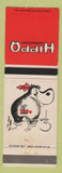 Matchbook Cover - Hippo Hamburgers San Francisco CA