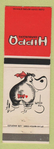 Matchbook Cover - Hippo Hamburgers San Francisco CA