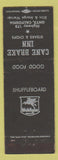 Matchbook Cover - Cane Brake Inn Onyx CA Mobil oil gas shuffleboard