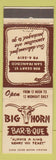 Matchbook Cover - Big Horn BBQ San Francisco CA