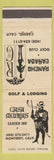 Matchbook Cover - Casa Munras Monterey CA Rancho Canada Carmel CA