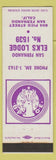 Matchbook Cover - Elks Lodge San Fernando CA