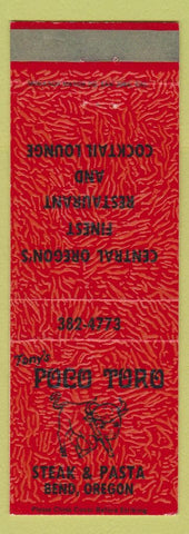 Matchbook Cover - Tony's Poco Toro Restaurant Bend OR
