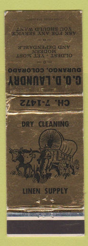 Matchbook Cover - COD Laundry Durango Colorado covered wagon WEAR
