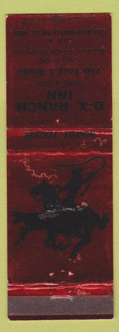 Matchbook Cover - DX Ranch Inn Sacramento Pass NV WEAR
