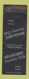 Matchbook Cover - Briarcrest Country Club Bryan TX