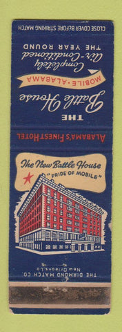 Matchbook Cover - The New Battle House Mobile AL WEAR POOR BACK