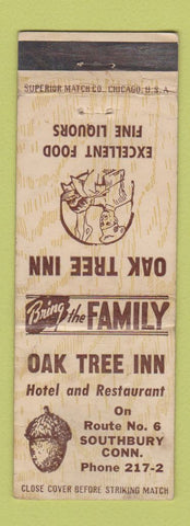 Matchbook Cover - Oak Tree Inn Southbury CT WEAR