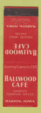 Matchbook Cover - Hollywood Cafe Marion IA