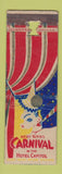 Matchbook Cover - Nicky Blair's Carnival Hotel Capitol New York City POOR girlie