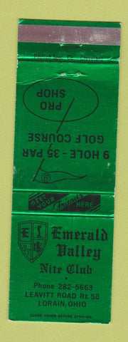 Matchbook Cover - Emerald Valley Nite Club Lorain OH