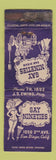 Matchbook Cover - Gay Nineties San Diego CA girlie WORN