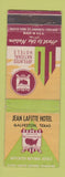 Matchbook Cover - Jean Lafitte Hotel Galveston TX WEAR