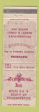 Matchbook Cover - Camelot Inn Poughkeepsie NY