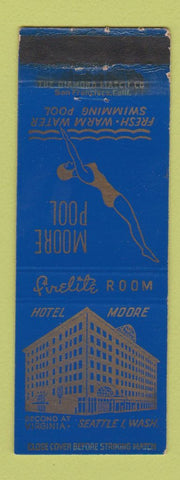 Matchbook Cover - Hotel Moore Seattle WA girlie WORN