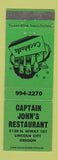 Matchbook Cover - Captain John's Restaurant Lincoln City OR