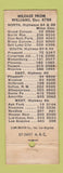 Matchbook Cover - Canyon Club Williams AZ WEAR