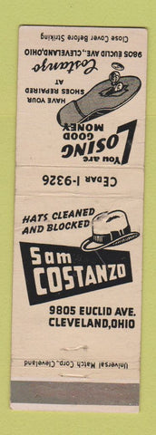 Matchbook Cover - Sam Costanzo Shoe Repair Cleveland OH WEAR