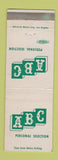 Matchbook Cover - ABC Personal Selection Temp Agency?