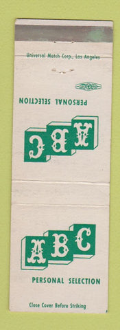 Matchbook Cover - ABC Personal Selection Temp Agency?