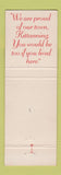 Matchbook Cover - Clark's Restaurant Irene Henry Kittanning PA