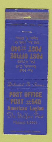Matchbook Cover - American Legion Minneapolis MN WORN