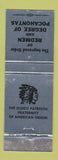 Matchbook Cover - Redman and Degree of Pocahontas Fraternal Organization