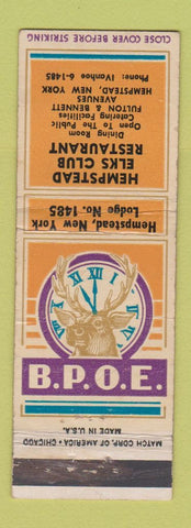 Matchbook Cover - Hempstead Elks Club Restaurant NY WEAR
