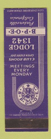 Matchbook Cover - Elks Lodge Porterville CA