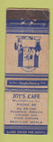 Matchbook Cover - Joy's Cafe Williamsville IA WORN