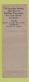 Matchbook Cover - Cork & Bottle Palatine IL low phone # WORN