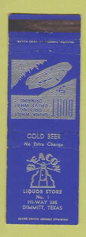Matchbook Cover - Beacon Liquor Store Dimmitt TX