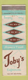 Matchbook Cover - Roby's Cafeterias  WEAR