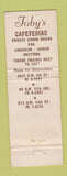Matchbook Cover - Roby's Cafeterias  WEAR