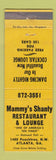 Matchbook Cover - Mammy's Shanty Restaurant Lounge Atlanta GA WEAR