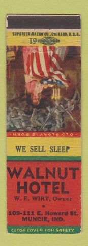 Matchbook Cover - Walnut Hotel Muncie IN WEAR