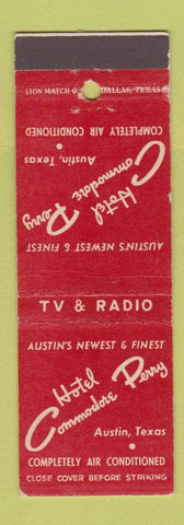 Matchbook Cover - Hotel Commodore Perry Austin TX