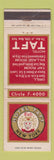 Matchbook Cover - Hotel Taft New York City