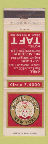 Matchbook Cover - Hotel Taft New York City