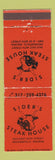 Matchbook Cover - Sider's Steak House Indianapolis IN WEAR
