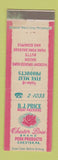 Matchbook Cover - BJ Price Meat Packers Chester Rose Pork Chester PA WEAR