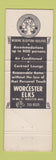 Matchbook Cover - Elks Lodge Worcester MA WEAR