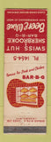 Matchbook Cover - Swiss Hut BBQ Montreal? QC WEAR